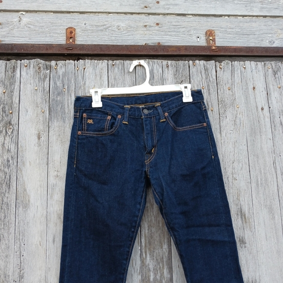 Double RRL Ralph Lauren Jeans Womens 27X33 Skinny Fit Selvage Darkwash Low Rise - Picture 4 of 7